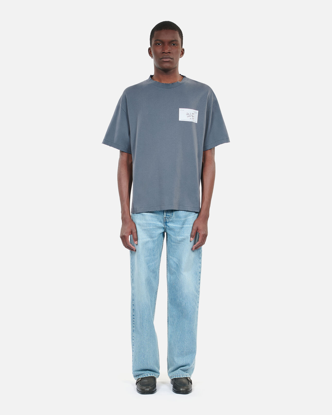 The Kooples MEN DARK BLUE blue business card serigraphy t-shirt