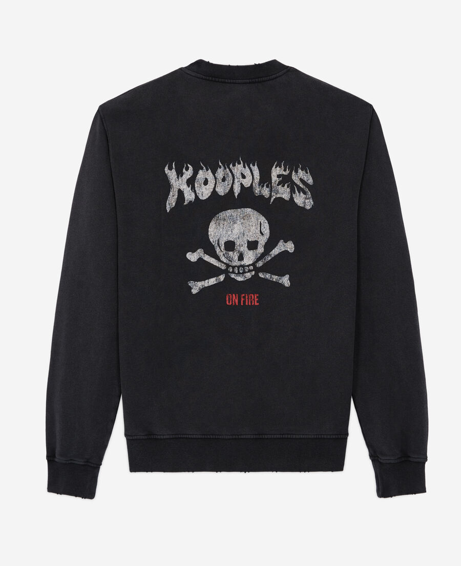 black screen print sweatshirt
