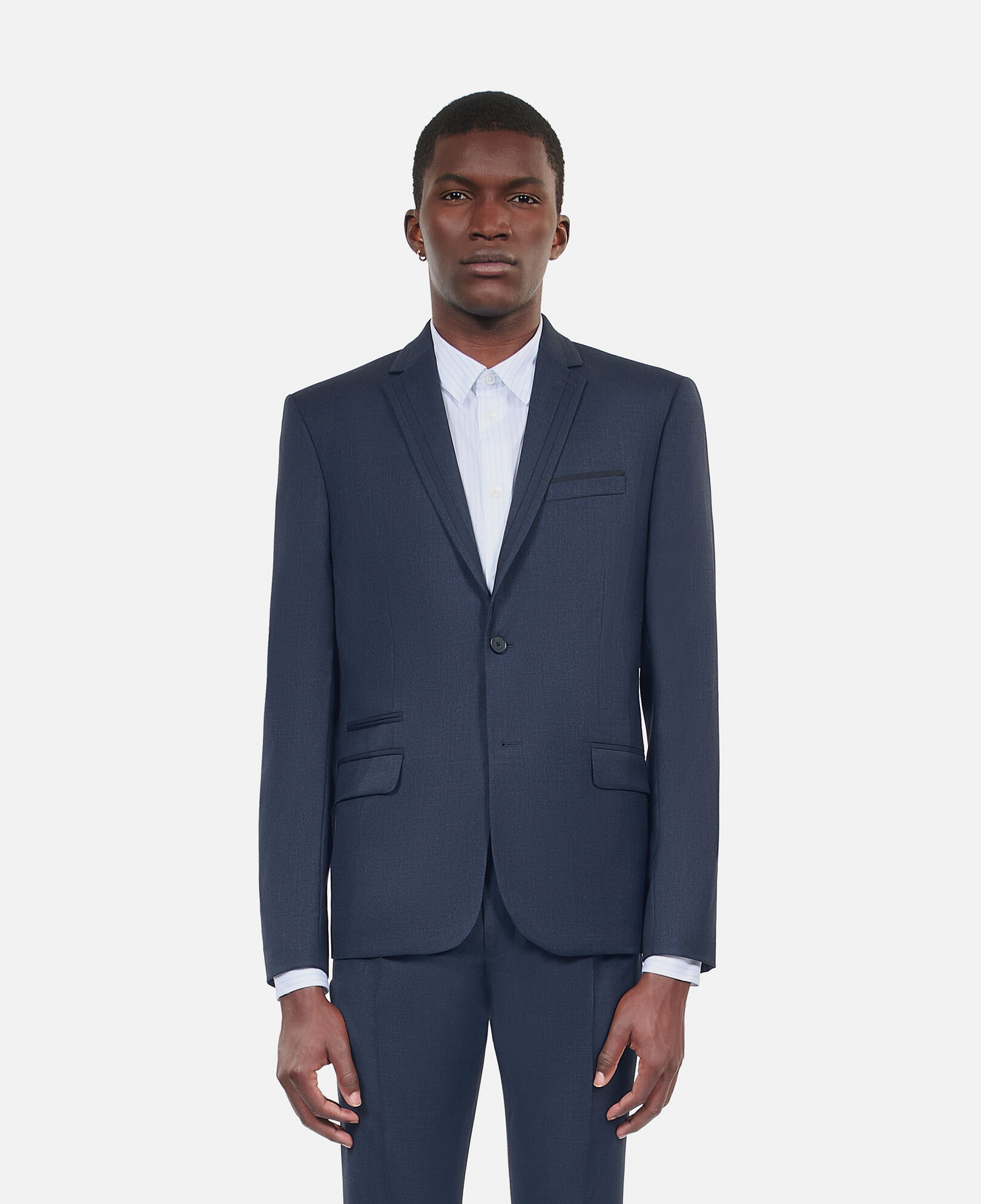 The Kooples MEN NAVY navy blue wool suit jacket