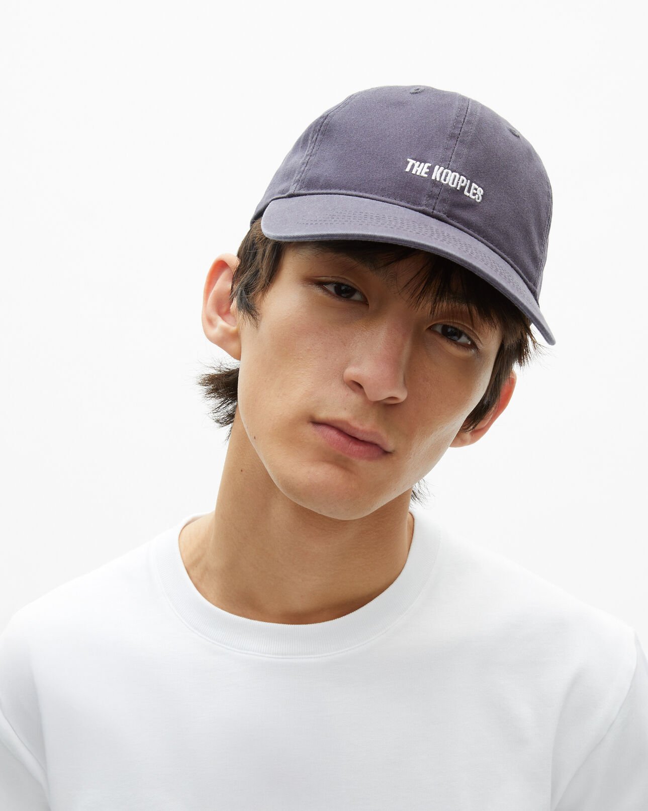 The Kooples MIXED BLUE PETROL blue embroidered logo cap