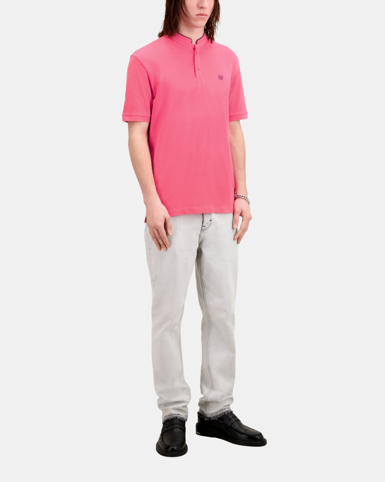 The Kooples HOMBRE OLD PINK camisa polo rosa algodón
