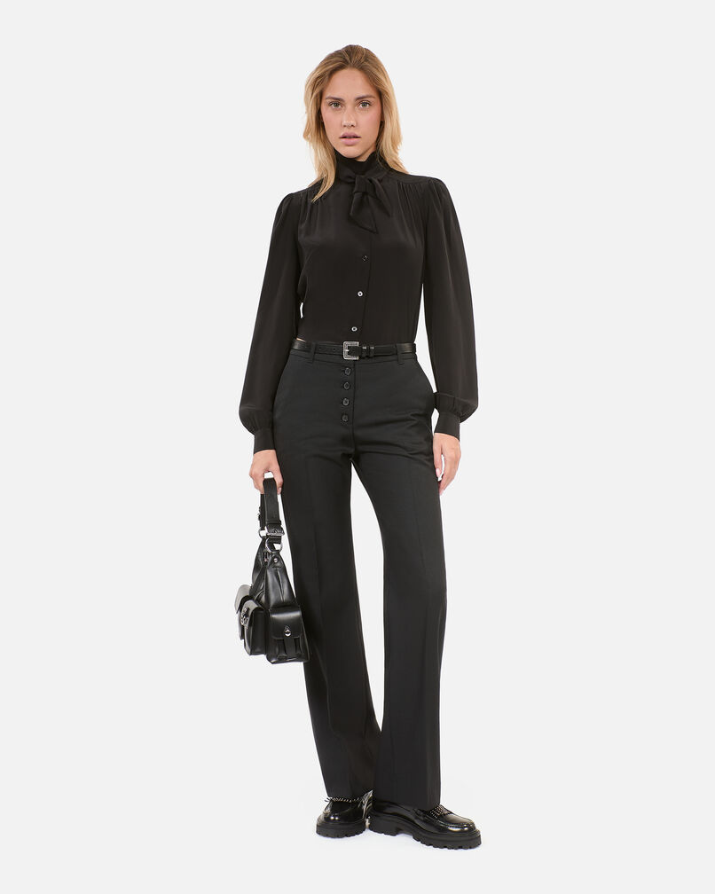 The Kooples F BLACK black straight-leg trousers