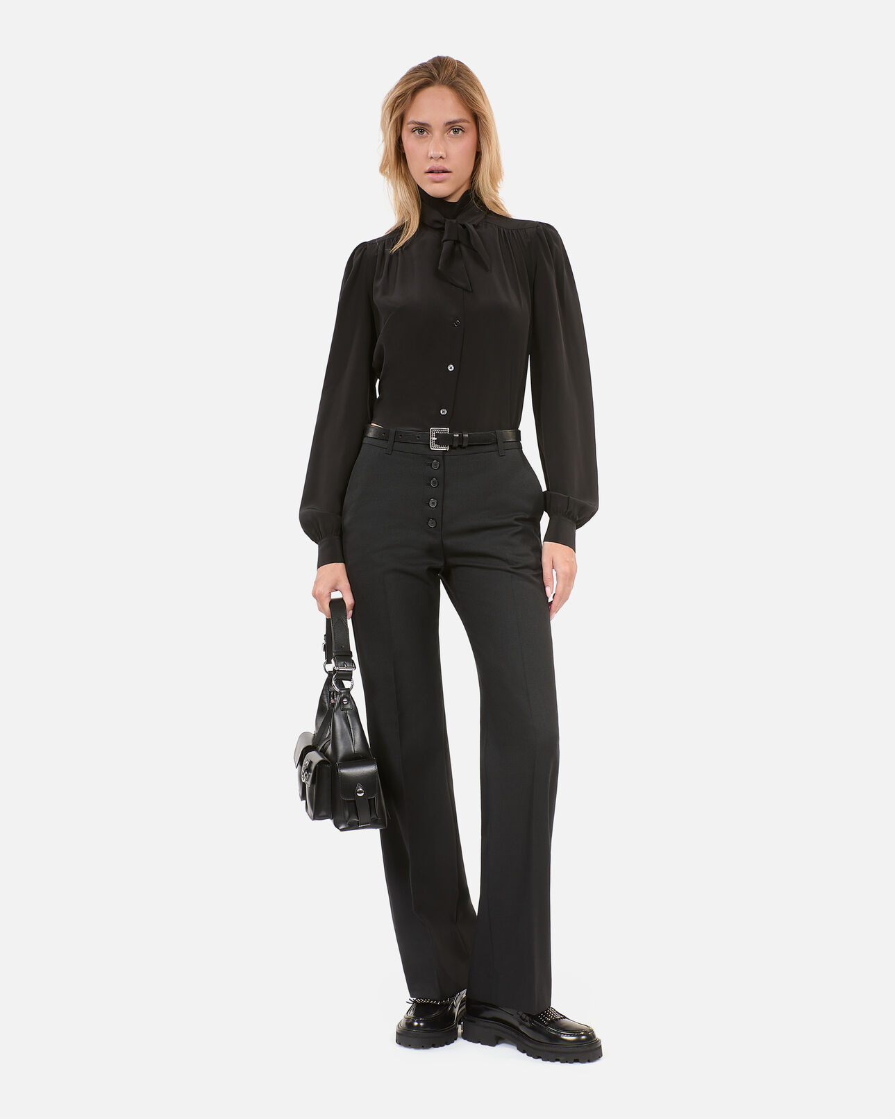 The Kooples FEMME BLACK pantalon droit noir