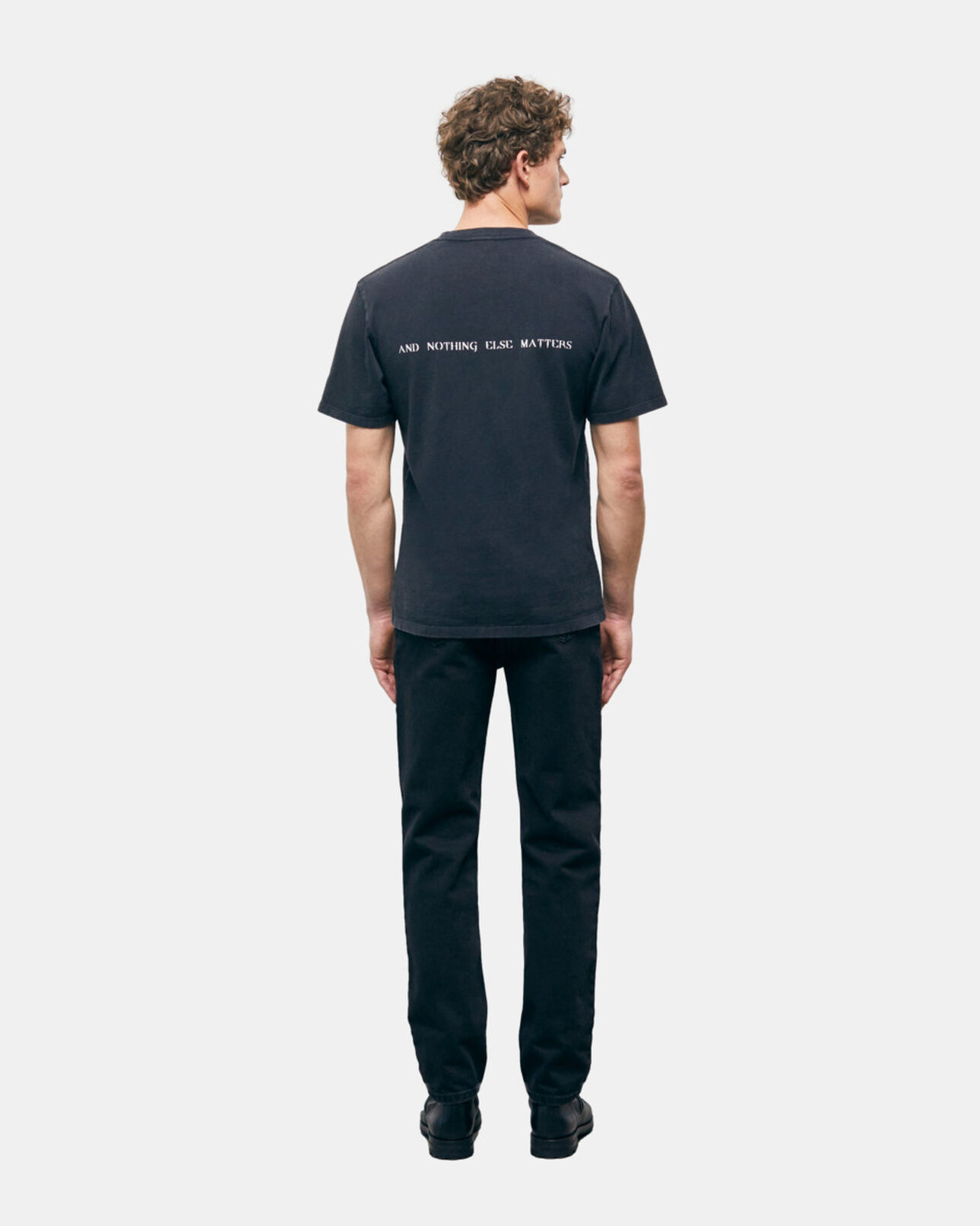 The Kooples HOMME BLACK WASHED t-shirt logo the kooples noir