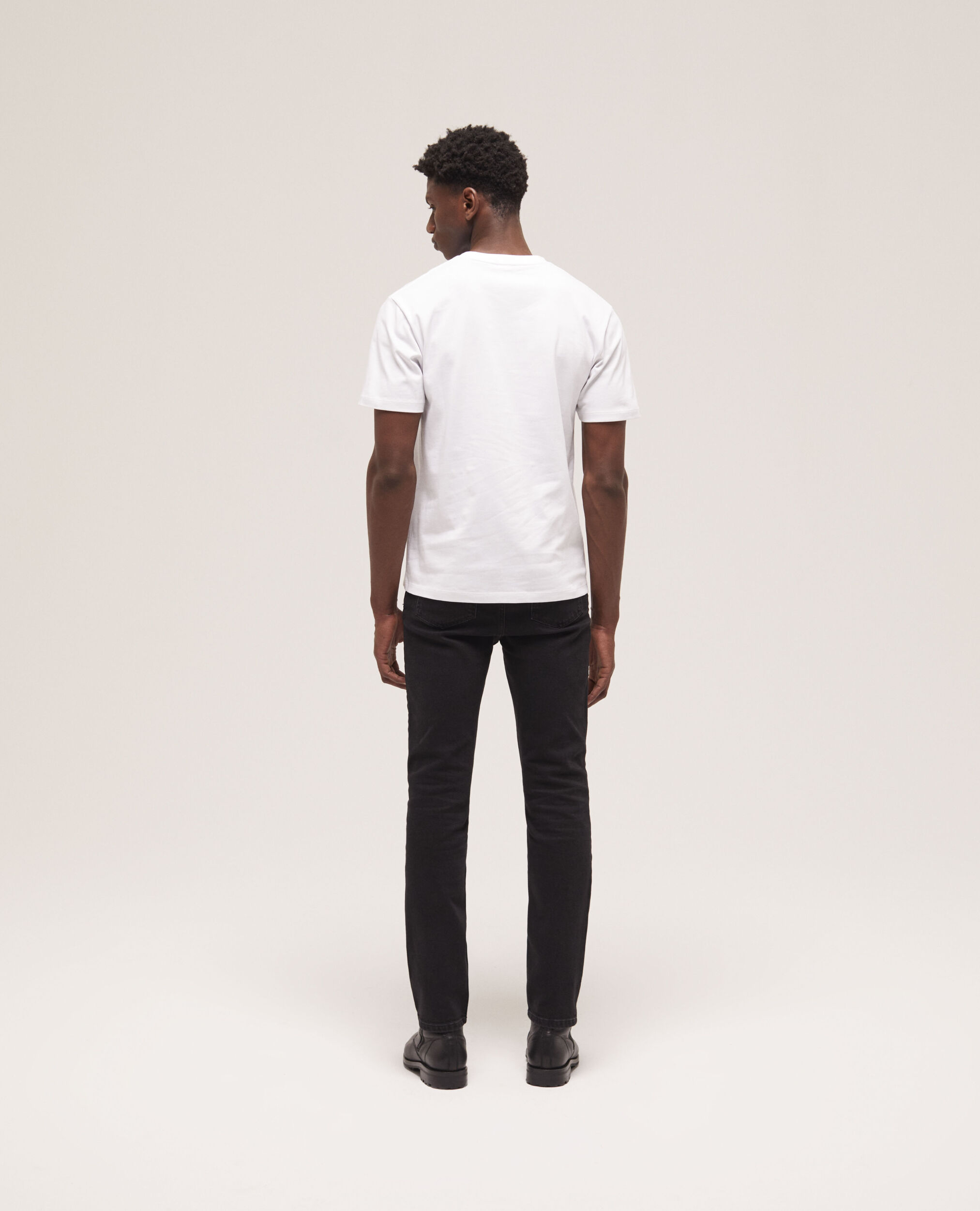 Men's white screen print t-shirt, WHITE, hi-res image number null