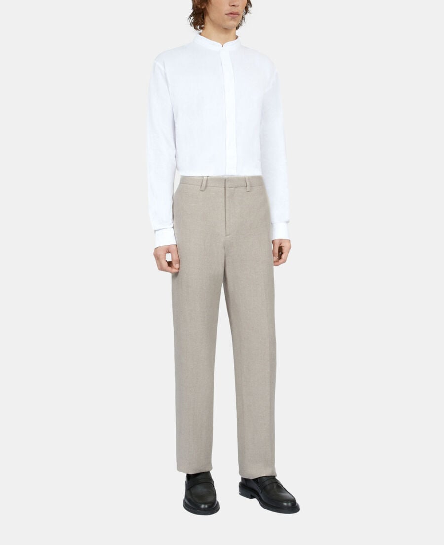 The Kooples MEN BEIGE beige linen suit trousers