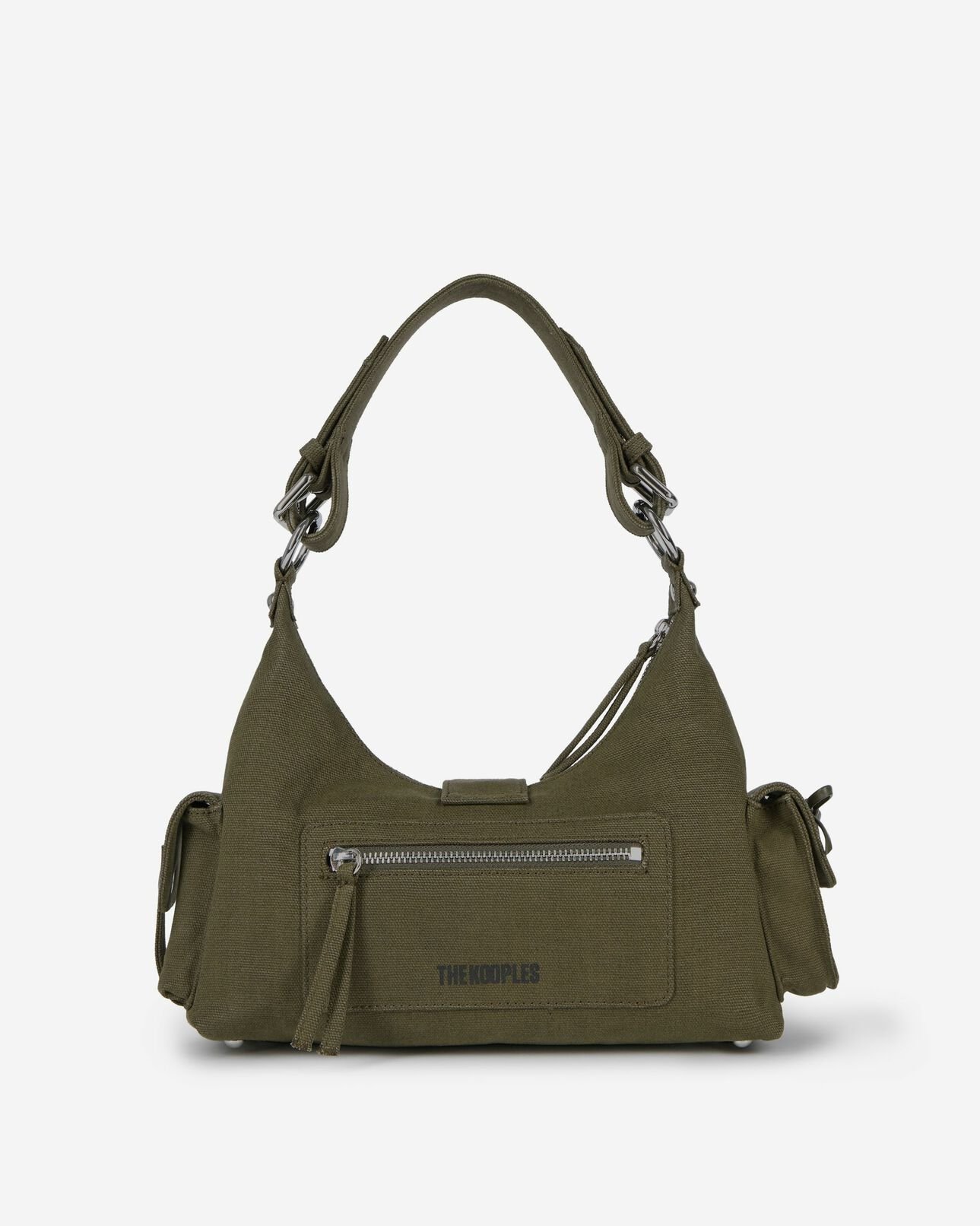 The Kooples WOMEN KAKI khaki canvas amelia bag