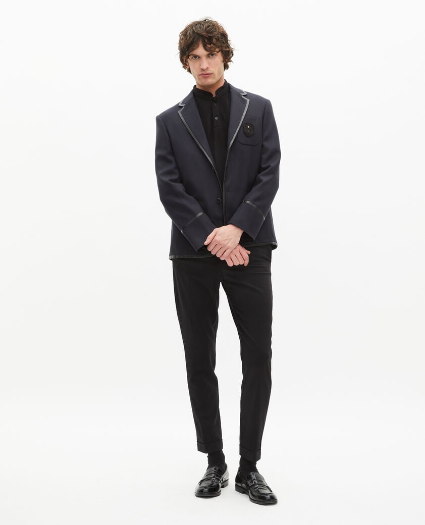 The Kooples MEN DARK NAVY navy blue wool-blend jacket