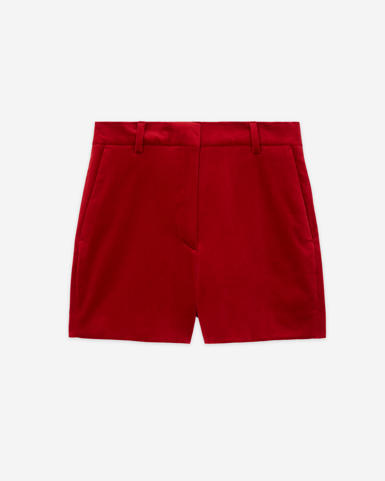 The Kooples WOMEN RED red velvet shorts