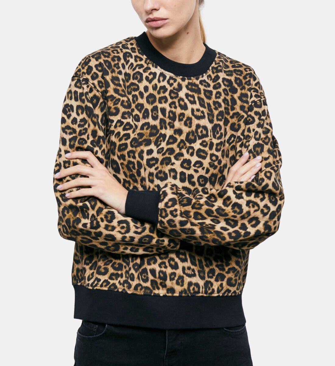 Leopard print sweatshirt The Kooples US