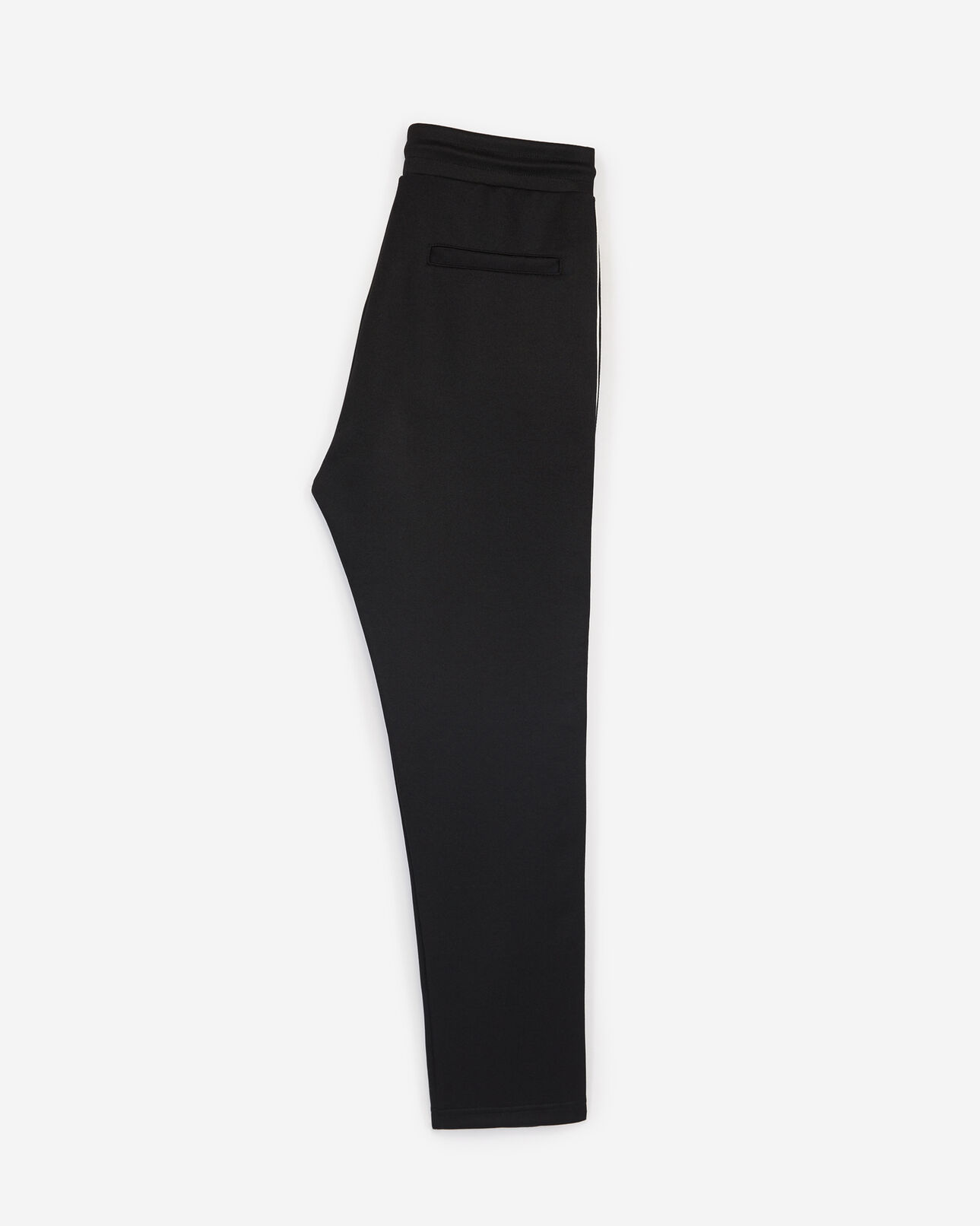 The Kooples HOMME BLACK jogging noir coton bandes effet cuir