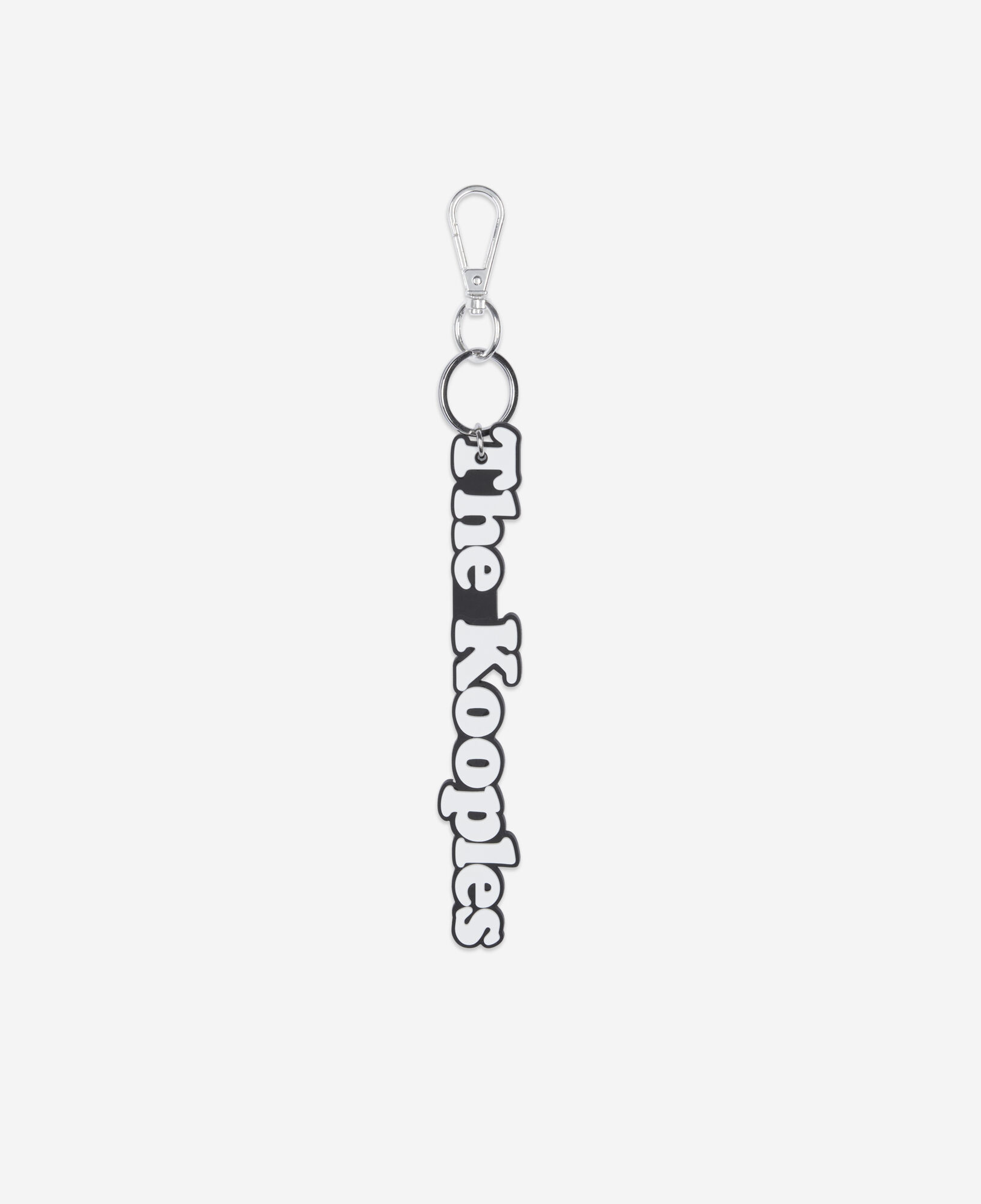 The Kooples WOMEN WHITE black and white logo bag charm