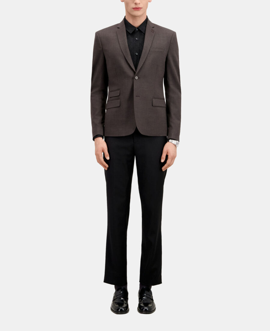 The Kooples HOMBRE BROWN / BLACK chaqueta traje pata gallo marr&oacute;n lana