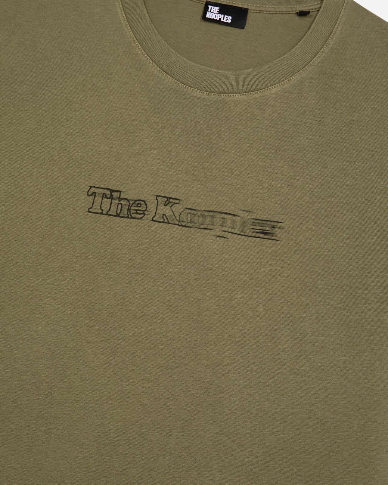 The Kooples HOMME KAKI t-shirt avec logo effet vintage kaki