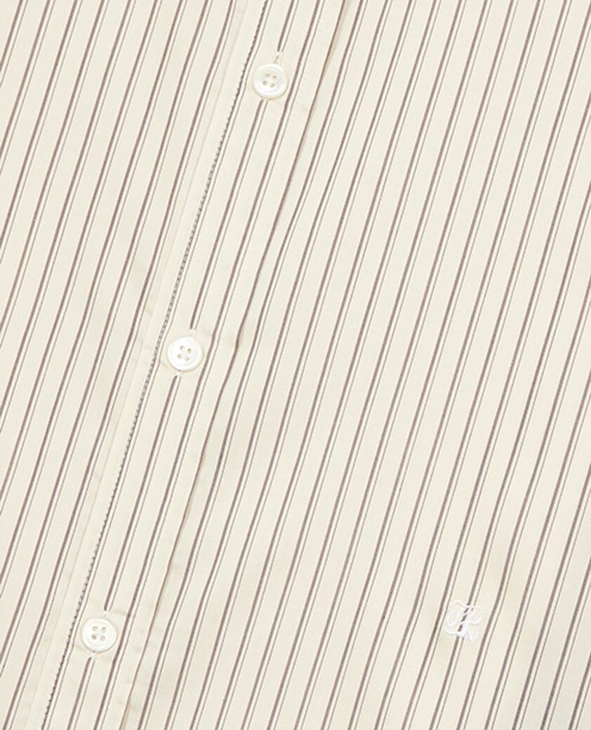 The Kooples MEN WHITE ecru striped shirt