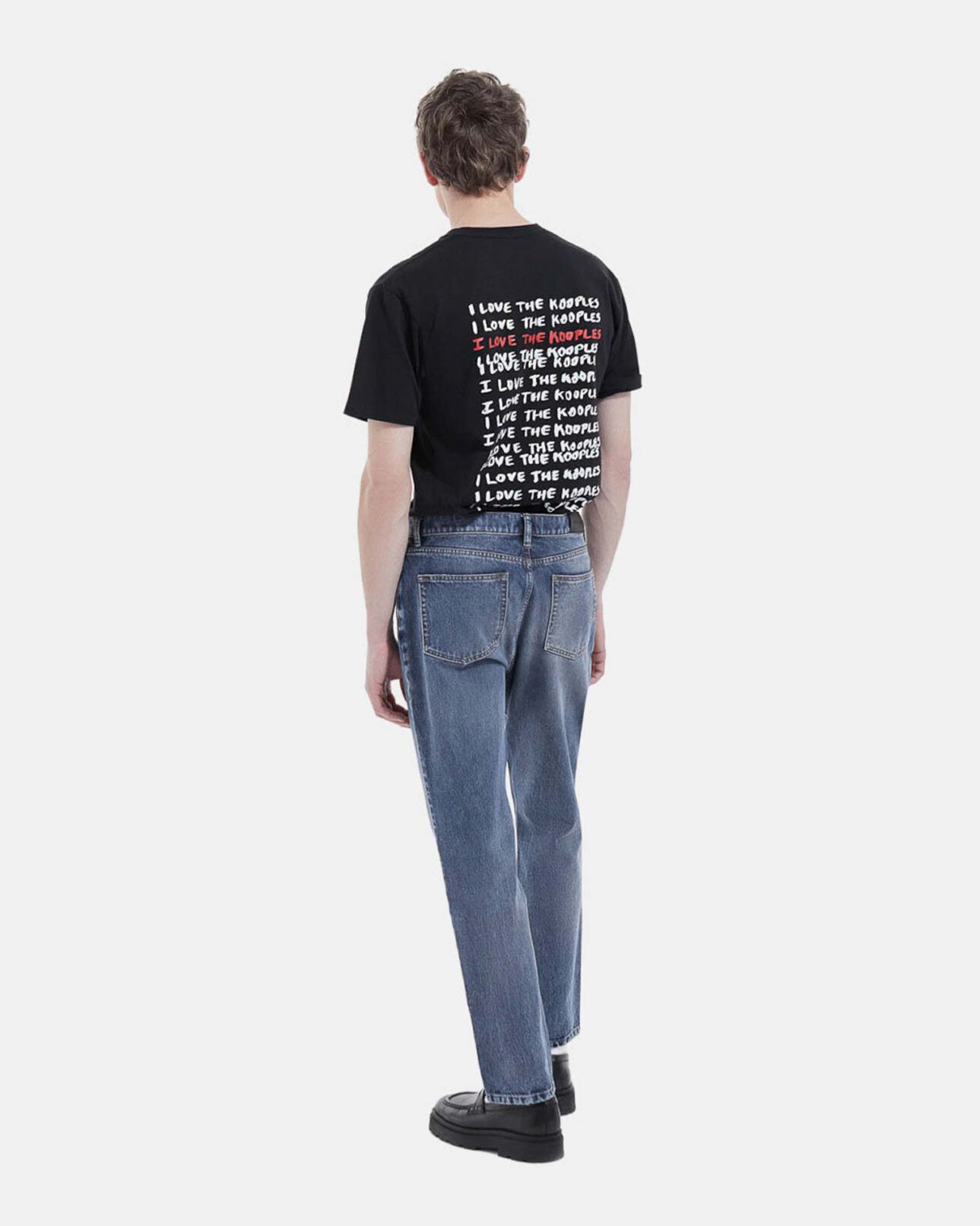 The Kooples MEN BLACK black cotton love the kooples t-shirt