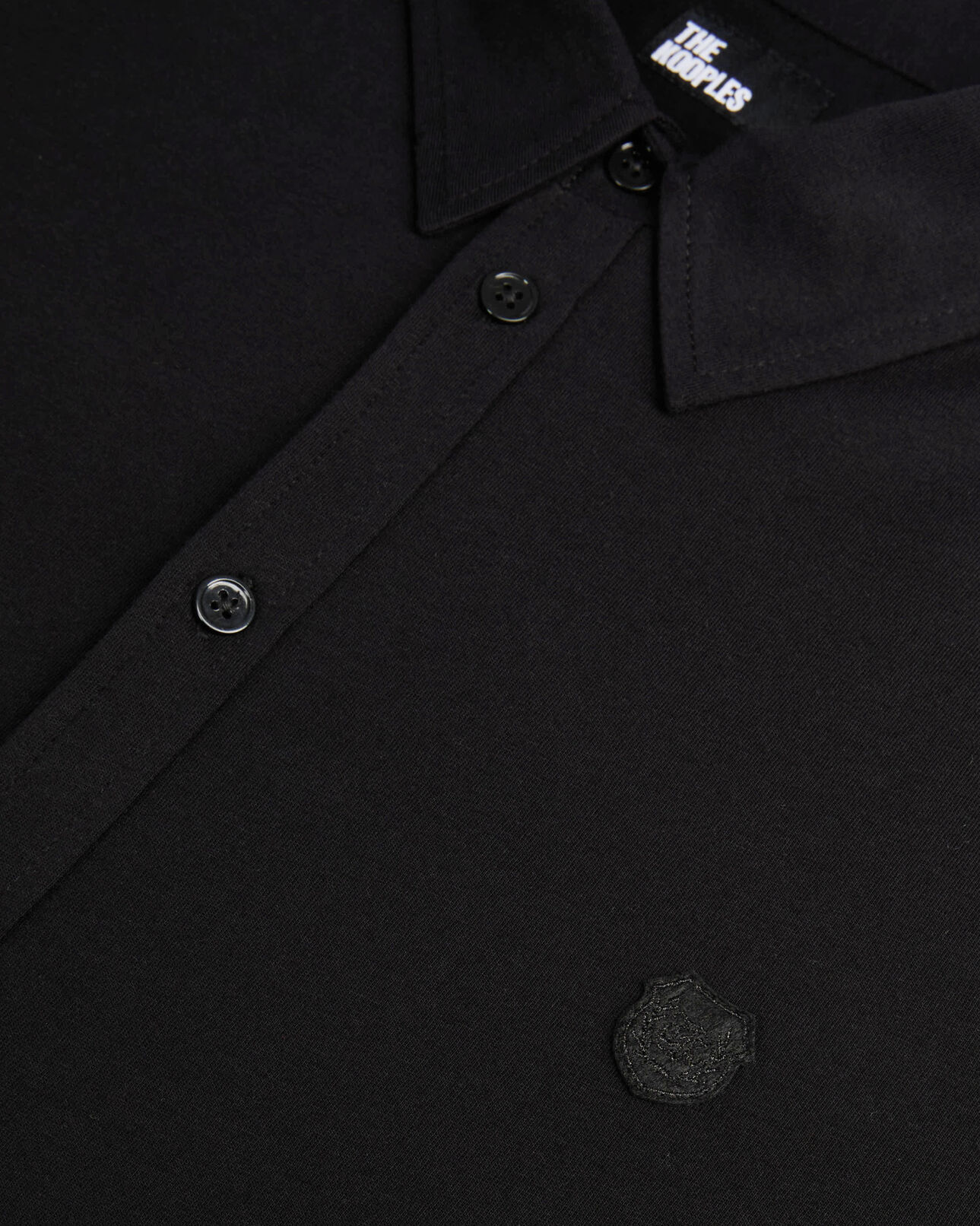 The Kooples MEN BLACK WASHED black shirt-style long-sleeved t-shirt