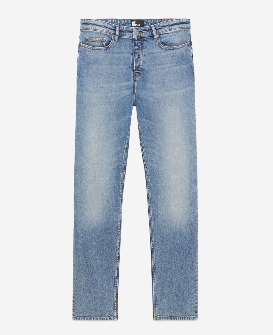 The Kooples HERREN BLUE DENIM hellblaue jeans mit geradem bein