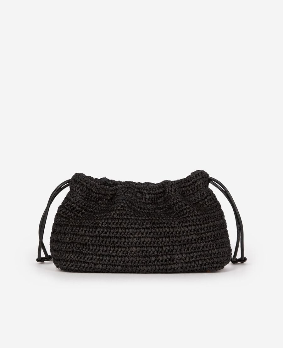 The Kooples FEMME BLACK sac taylor en raphia noir