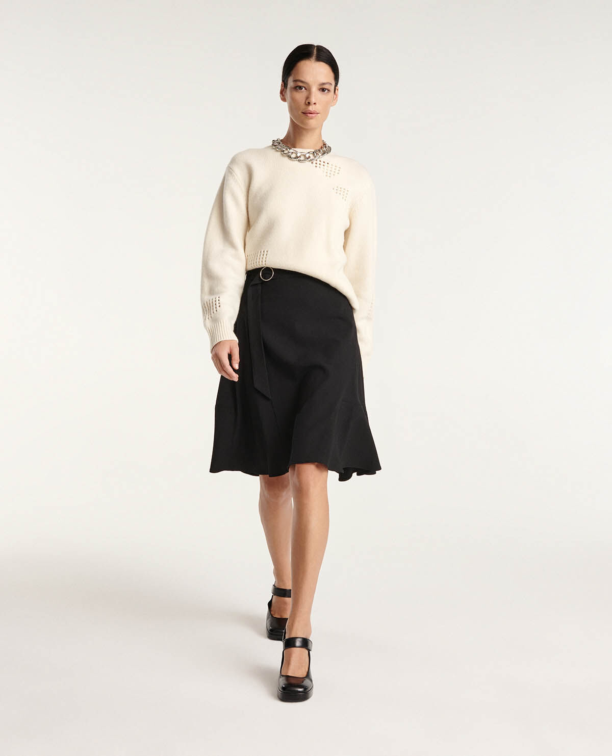 Jupe longue noire the kooples store
