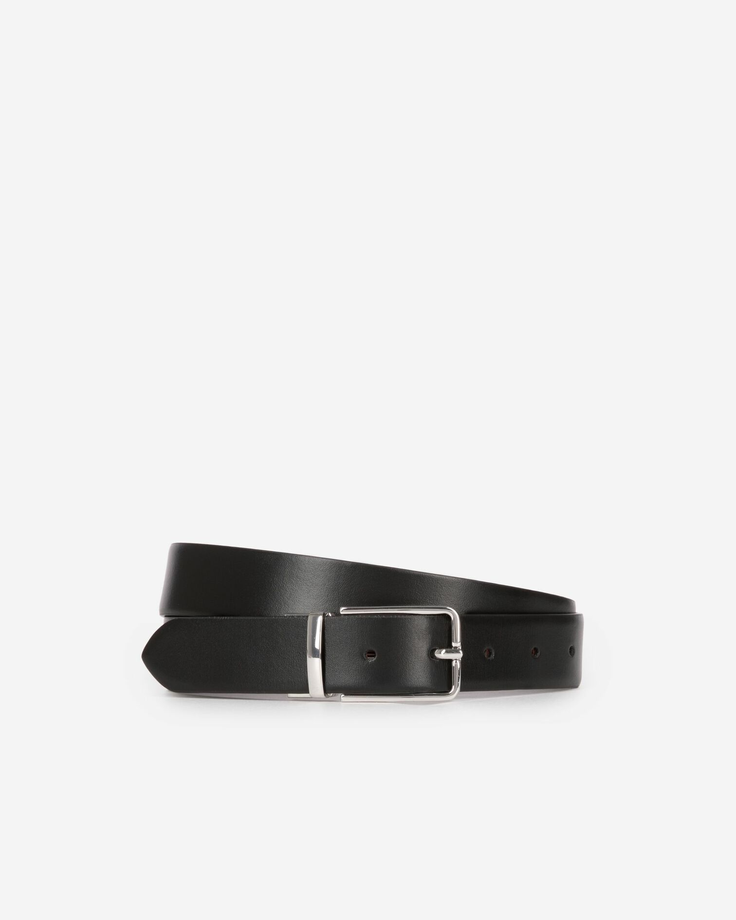 Ceinture réversible en cuir bicolore, BLACK - BURGUNDY, hi-res image number null