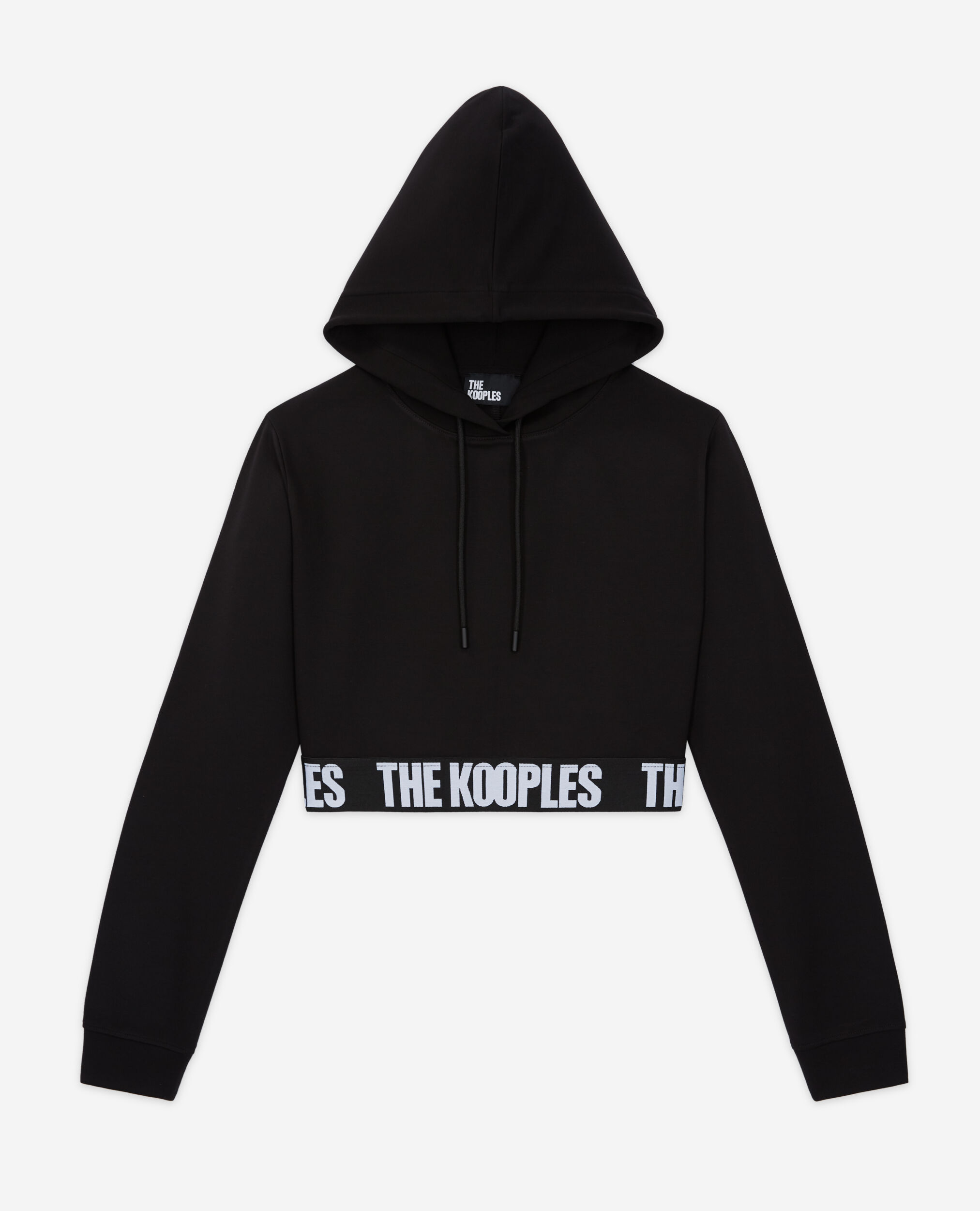 Hooded sweatshirt with logo, BLACK, hi-res image number null