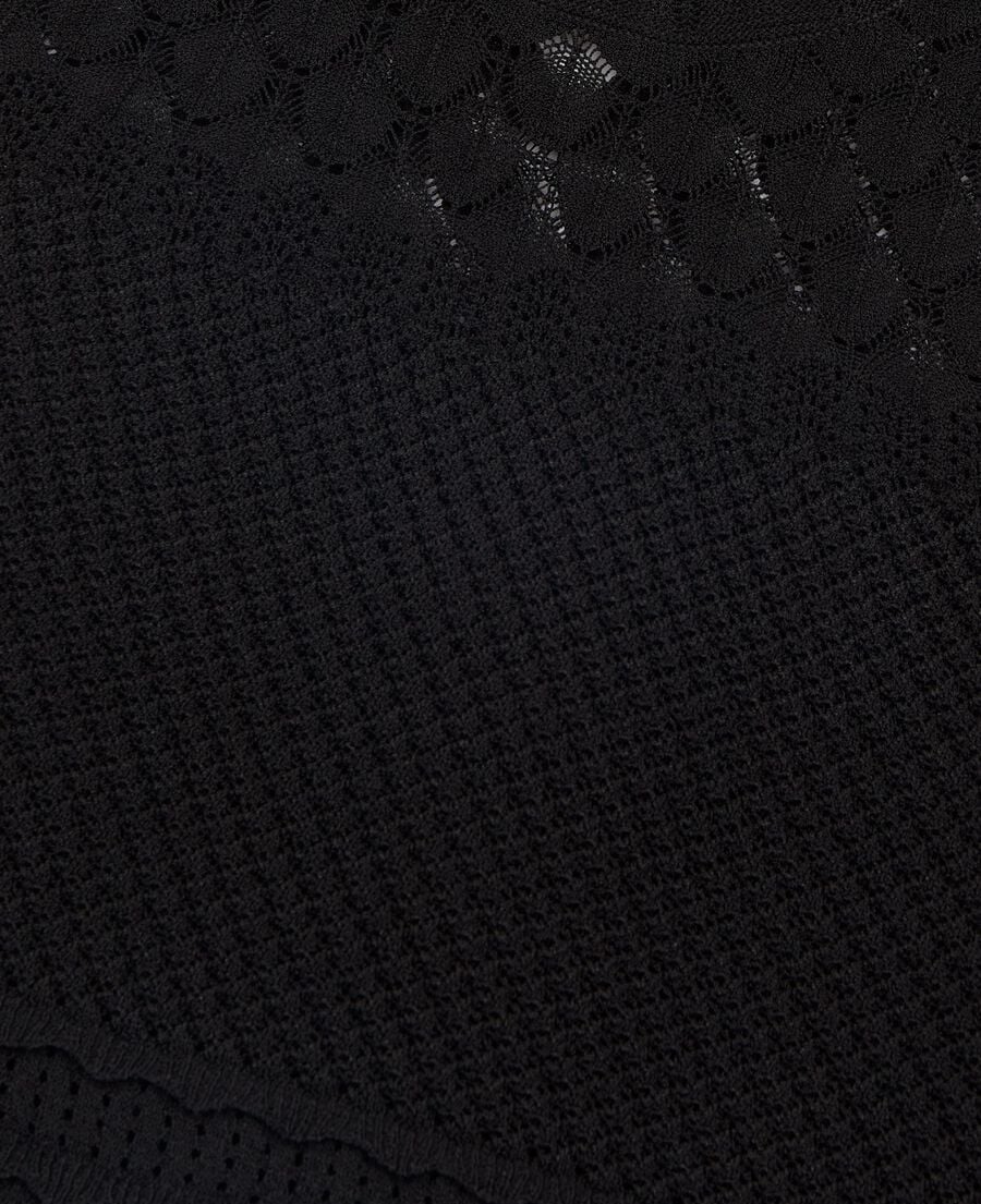 The Kooples F BLACK black openwork top