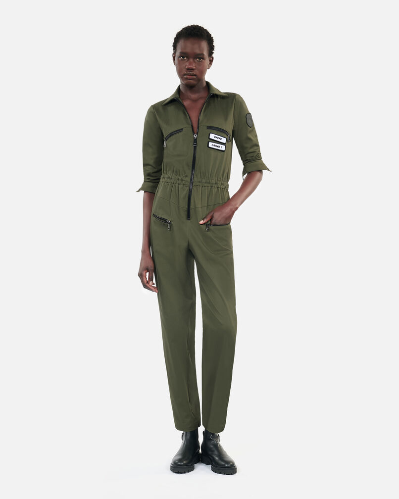 The Kooples FEMME KAKI combinaison the kooples x carolina ritzler kaki en coton