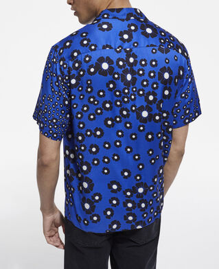 The Kooples H NAVY / BLACK floral hawaiian collar shirt