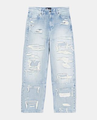 The Kooples WOMEN USED RAPIECE light blue boyfriend jeans