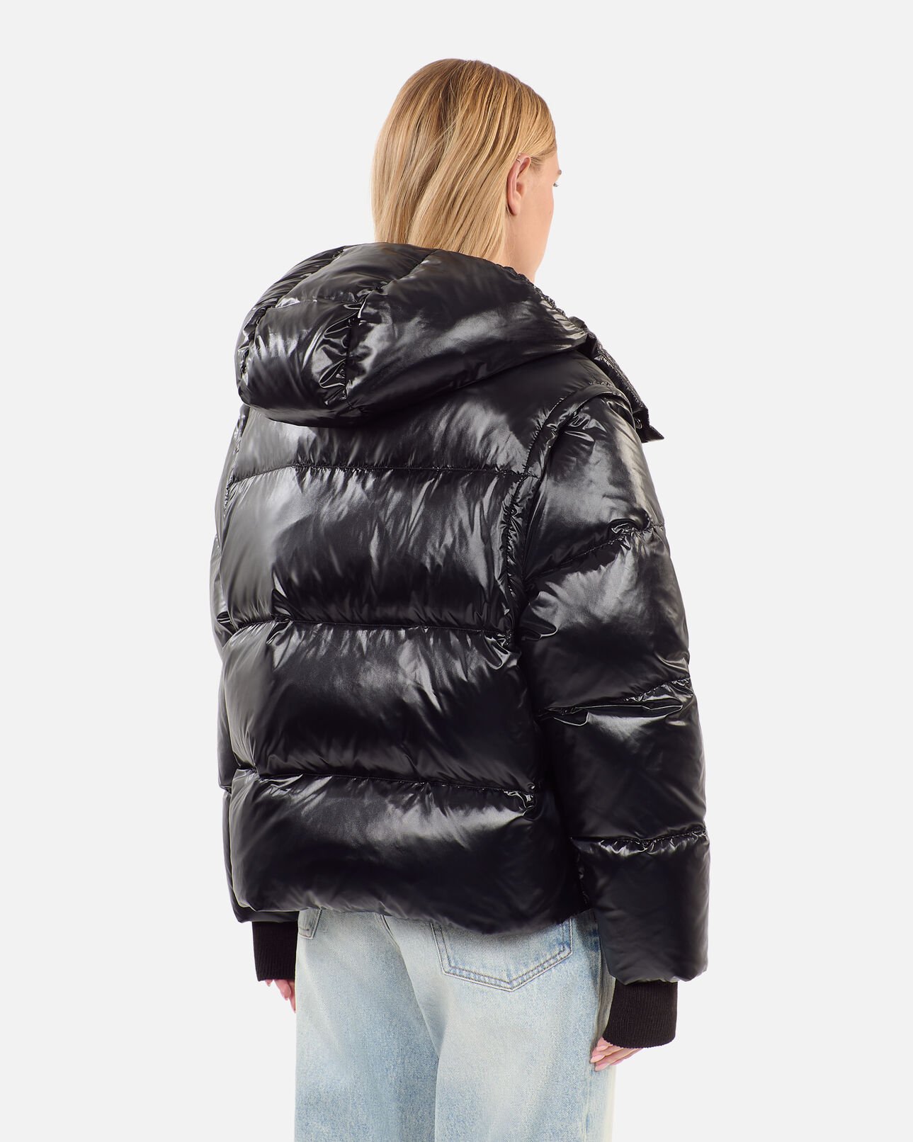 The Kooples F BLACK black down jacket with detachable sleeves