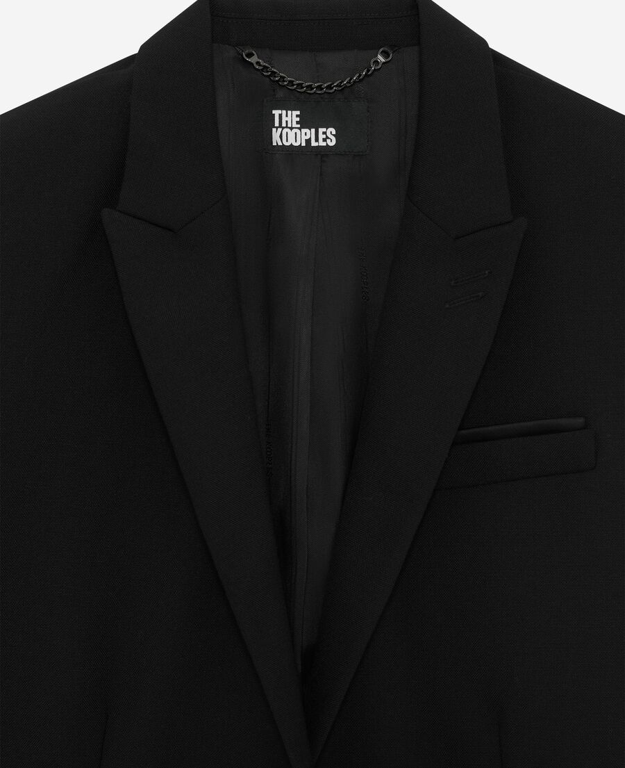 The Kooples F BLACK short asymmetrical black jacket