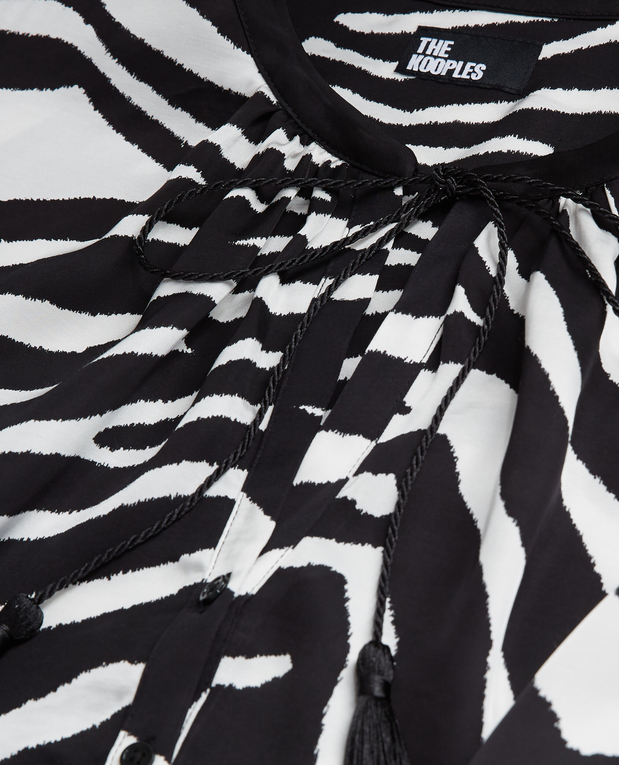 Short printed dress, BLACK WHITE, hi-res image number null