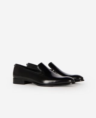 The Kooples MEN BLACK black shiny leather loafers