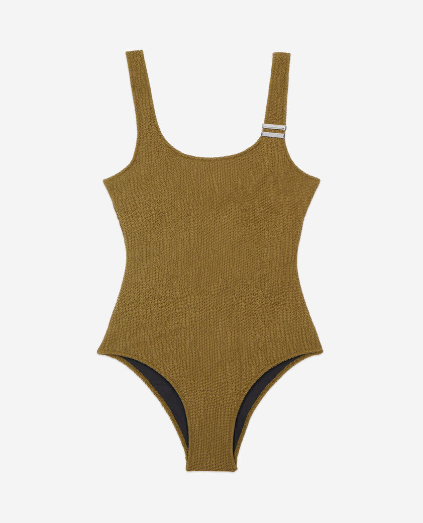The Kooples WOMEN KAKI the kooples x luz one-piece swimsuit with khaki straps