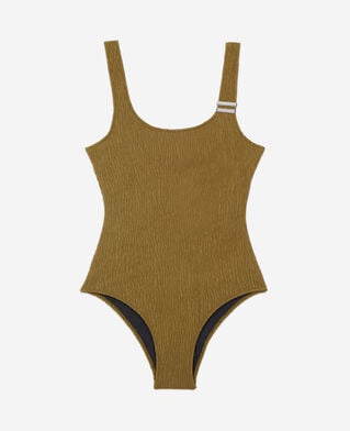 The Kooples WOMEN KAKI the kooples x luz one-piece swimsuit with khaki straps