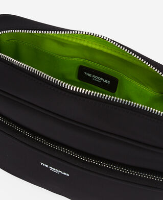 The Kooples MEN BLACK black nylon messenger bag