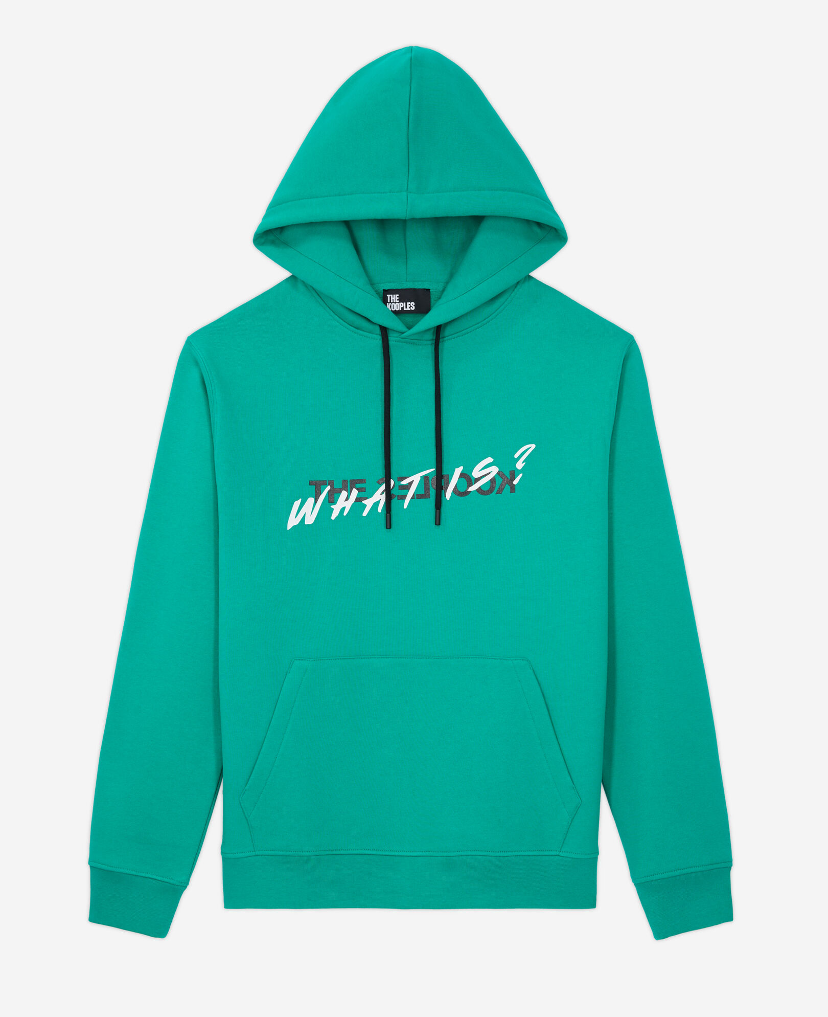 The Kooples HERREN GREEN grünes sweatshirt mit „what is“-schriftzug