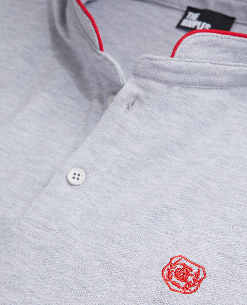 The Kooples HOMME LIGHT GREY polo col officier gris