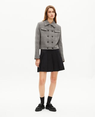The Kooples WOMEN NAVY short black mesh skirt