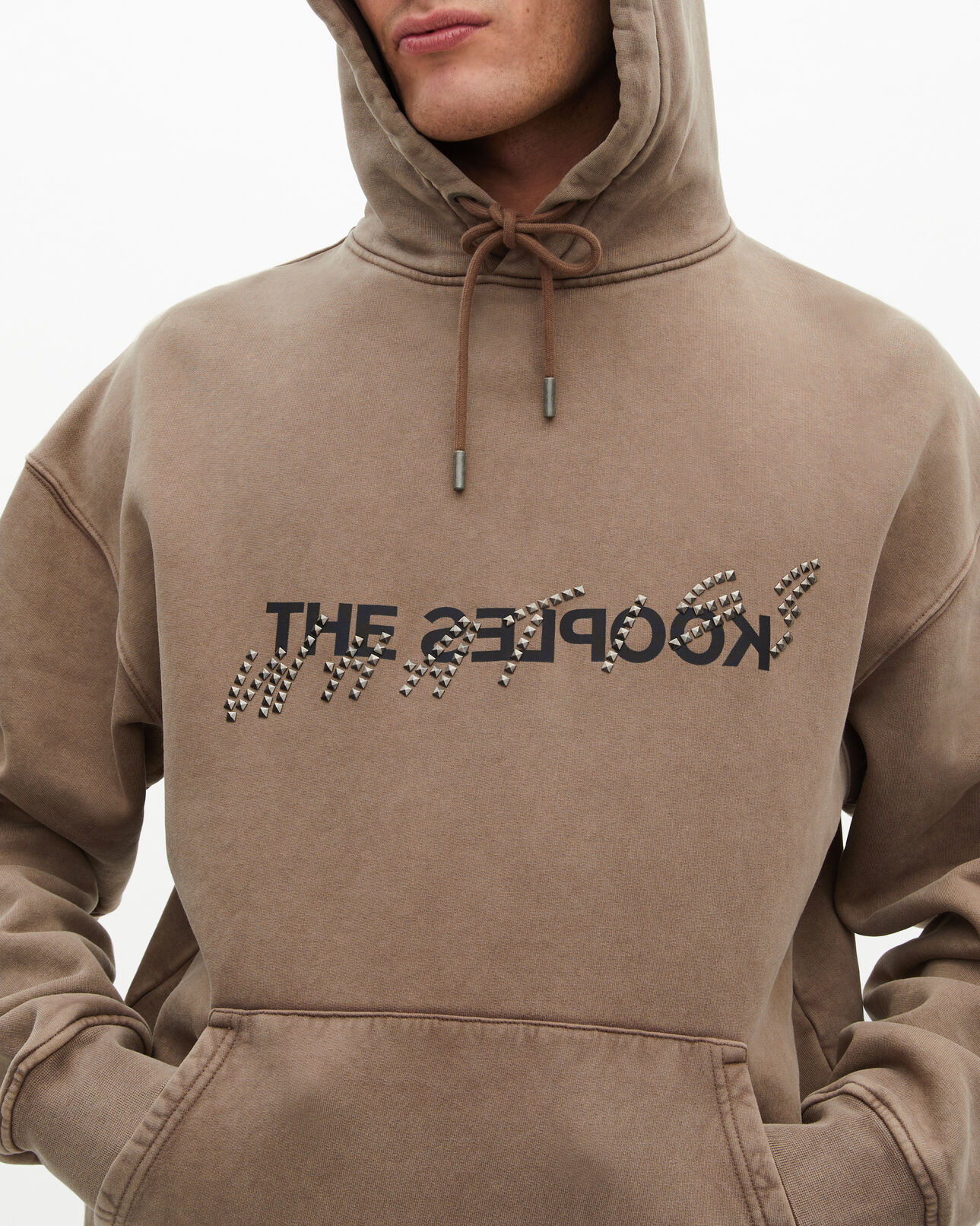 The Kooples MEN CHOCOLATE light brown what is hooded sweatshirt