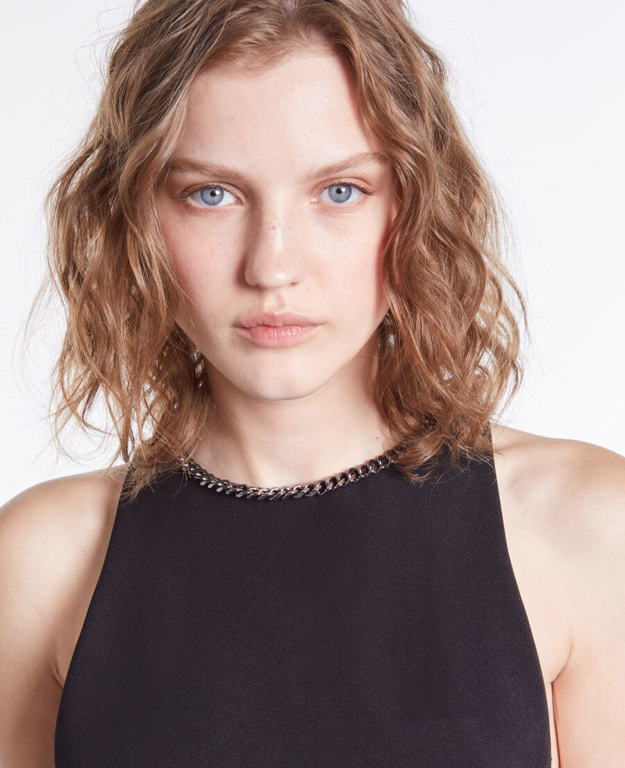 short black crepe dress
