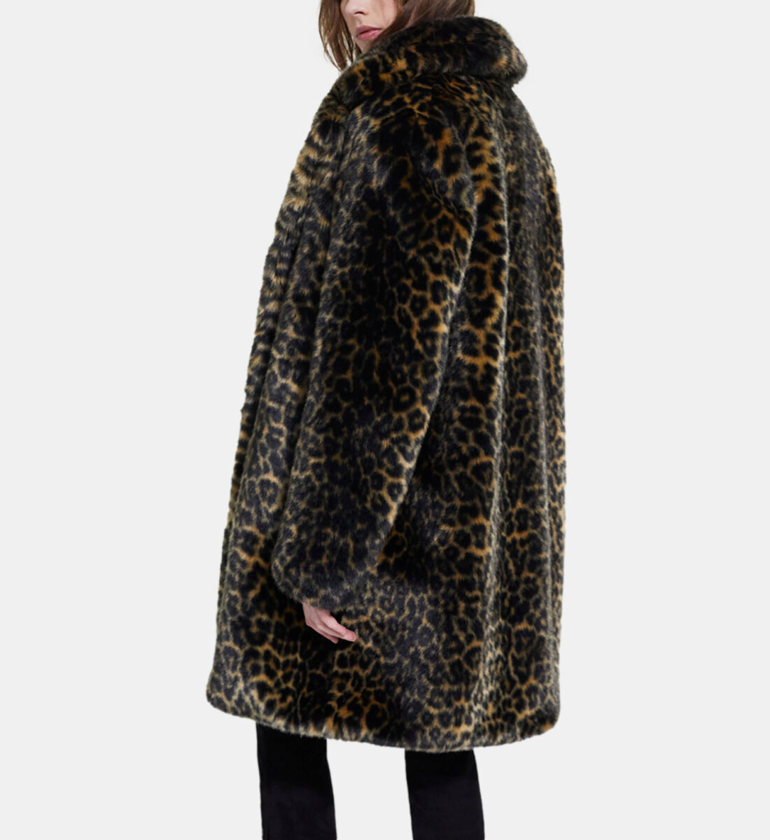 Faux fur 2025 animal print coats