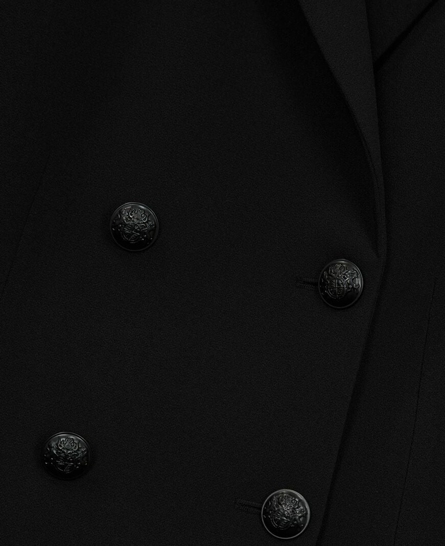 The Kooples FEMME BLACK robe tailleur courte noire