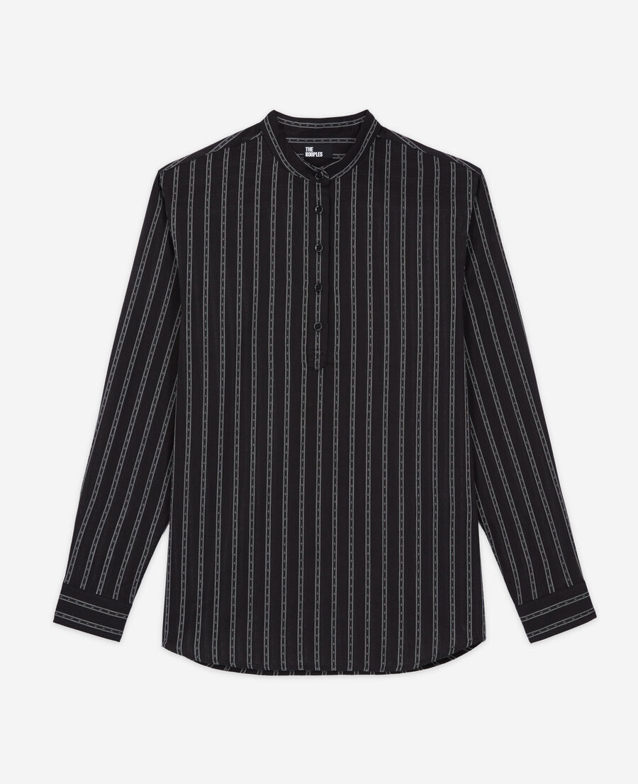 The Kooples WOMEN BLACK black striped shirt
