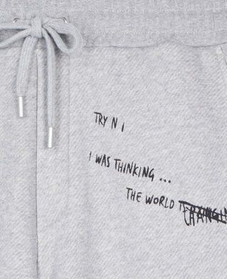 The Kooples H STONE GREY handwritten serigraphy tracksuit trousers