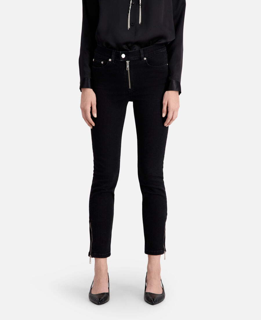 Black slim jeans with zip | The Kooples - US