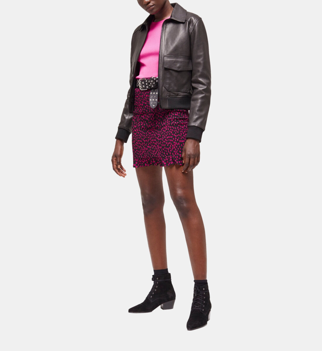 Kooples leather biker jacket online