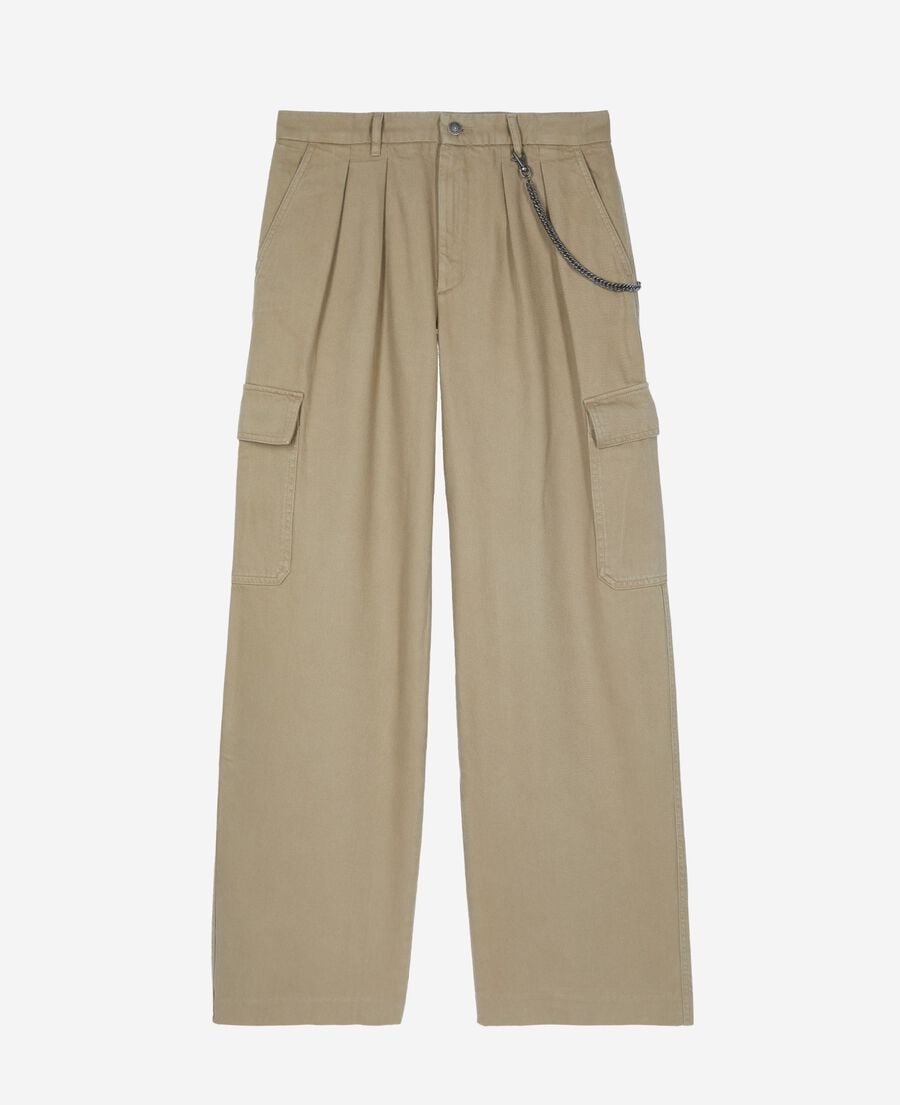 The Kooples HOMME BEIGE pantalon cargo beige