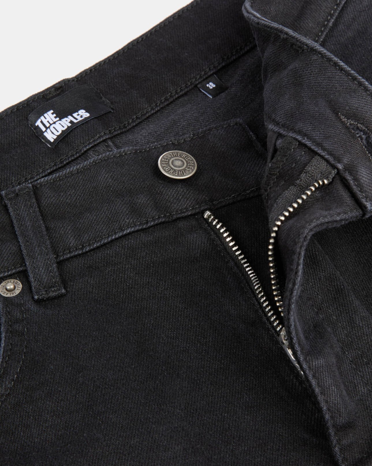 The Kooples FEMME BLACK WASHED jean flare noir